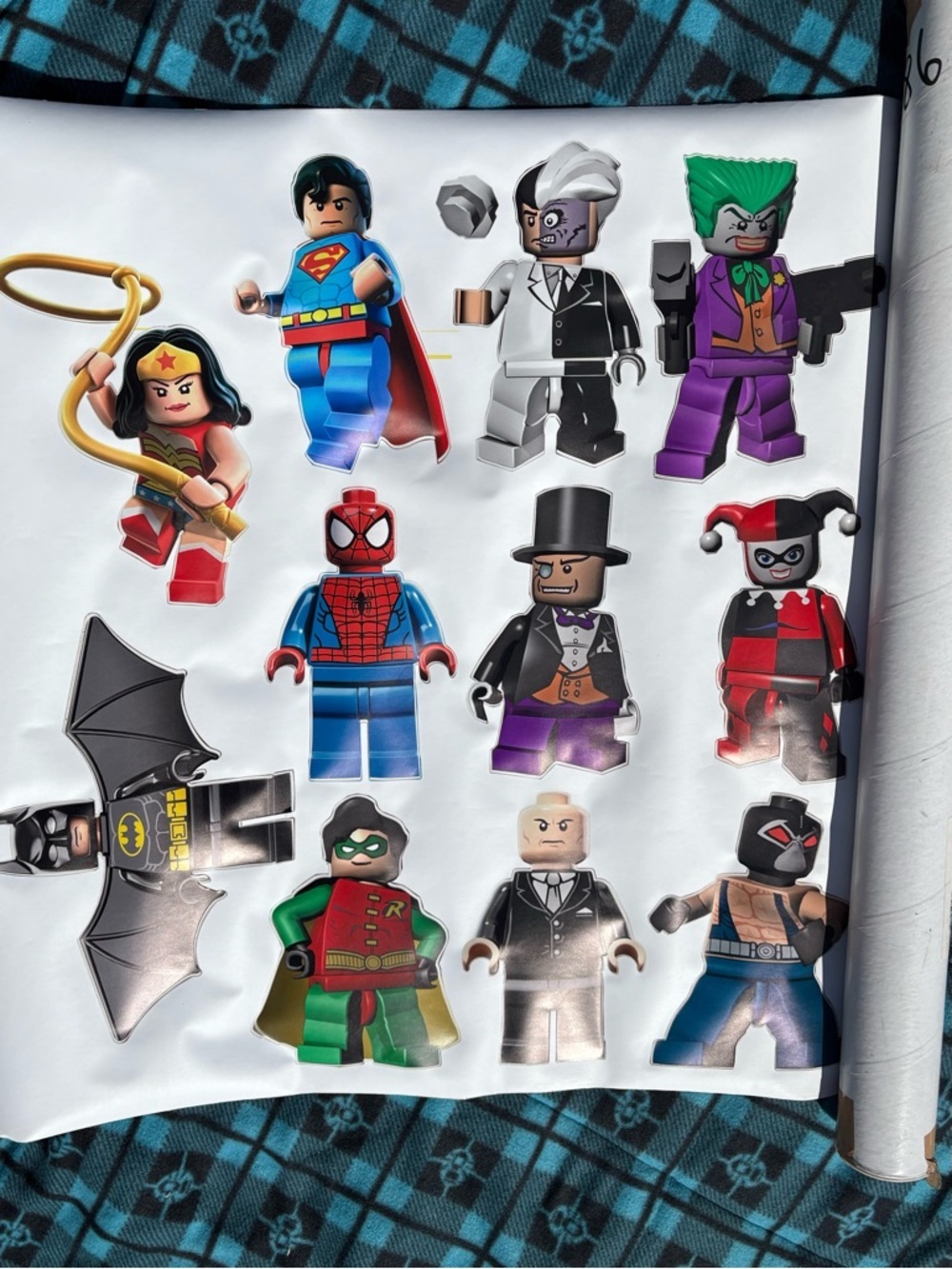 Superhero Mini Figure Wall Stickers, Each character is approx 8 by 4 inches.